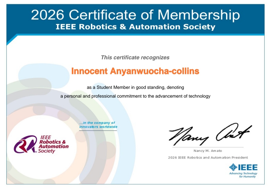 IEEE Robotics And Automation Society (RAS) Membership